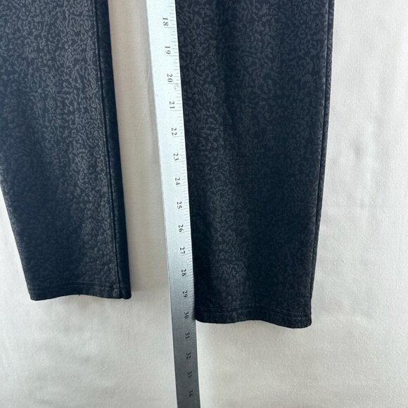 Eileen Fisher Pants Womens 12 Filigree Print Ponte Skinny Mid Rise Jegging Black - Picture 11 of 11